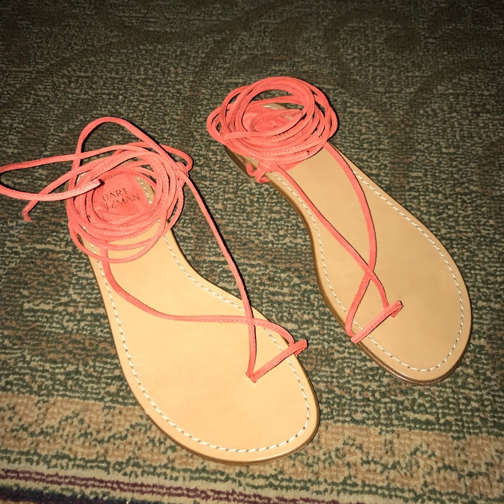 SOLD Stuart Weitzman Nieta Strappy Red Sandal 6